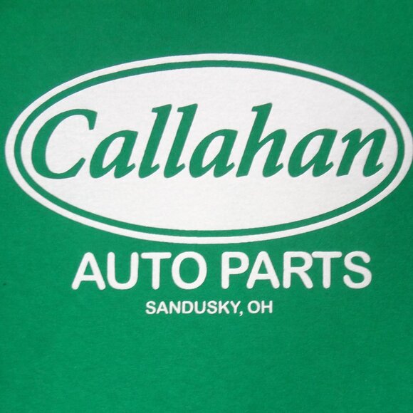 TOMMY BOY - CALLAHAN AUTO PARTS SANDUSKY OH GREEN MEDIUM T-SHIRT L227 - Picture 2 of 5